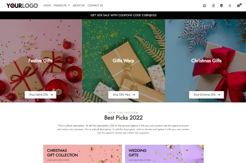 Gifts and Flowers Website Template